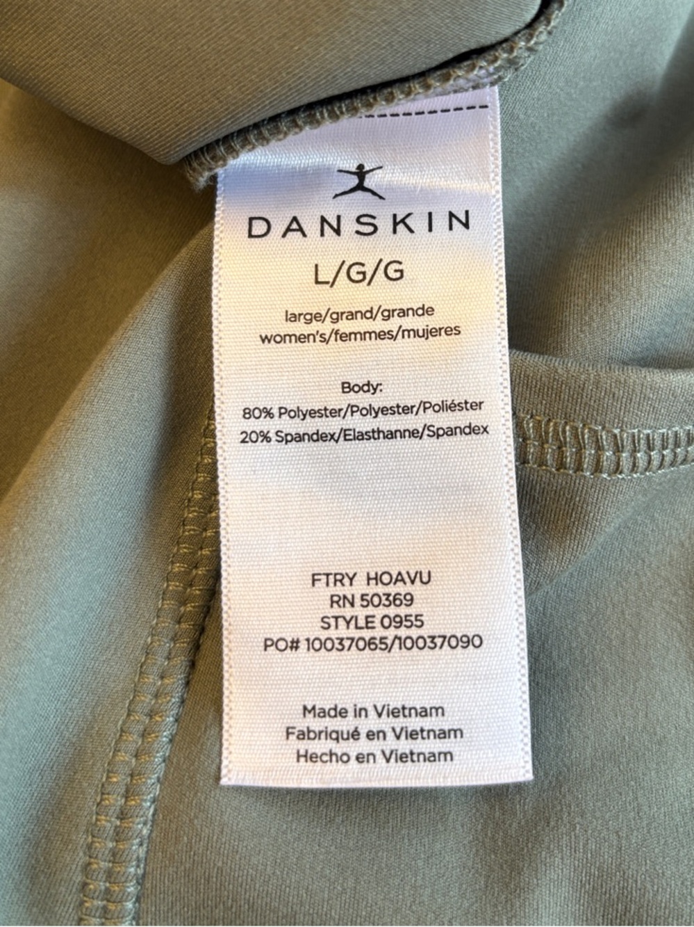 ❌SOLD!❌ Danskin Skinny Strap Active Mini Dress L Sage Green Shorts Romper - Picture 15 of 16